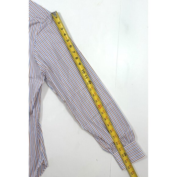 Kiton Napoli Mens Dress Shirt Long Sleeve Designer Size 15.5/39 Striped Italy - Picture 14 of 14